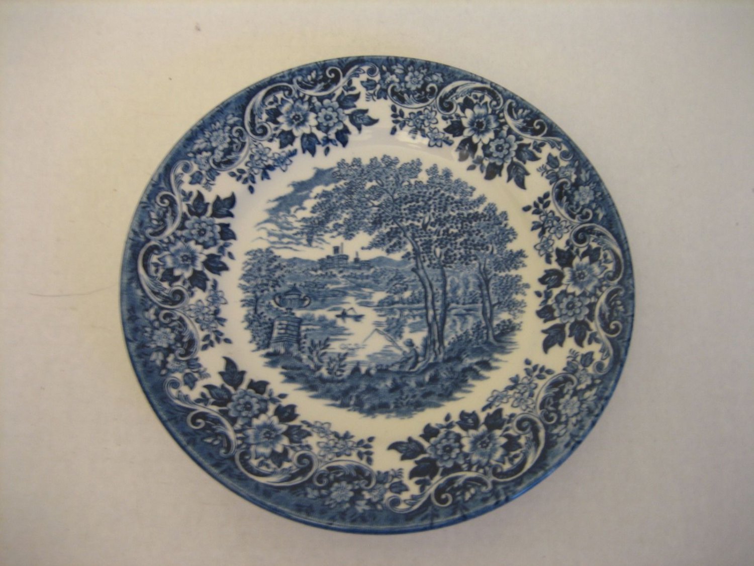 Churchill Fine English Tableware English Scene Blue Dessert/Appetizer Plate New