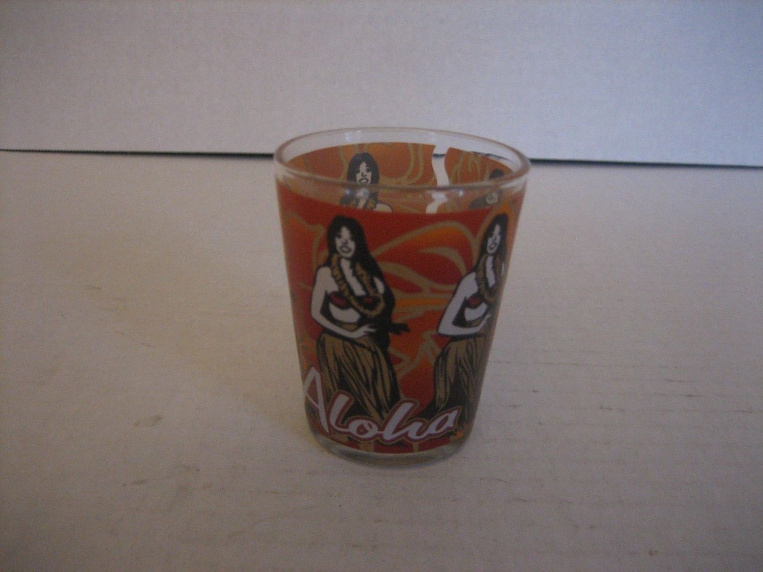 The Islander Group Hawaiian Aloha Hula Girl's Dancing Glass Shot Glass NWWT