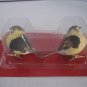 Christmas Trims Decorative Floral Arrangement Clip Yellow Birds 2 Per Package NW