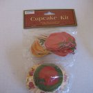 Momentum Brands Pumpkins/Leaves Cupcake Kit 24 Picks/24 Cupcake Liners NWWT