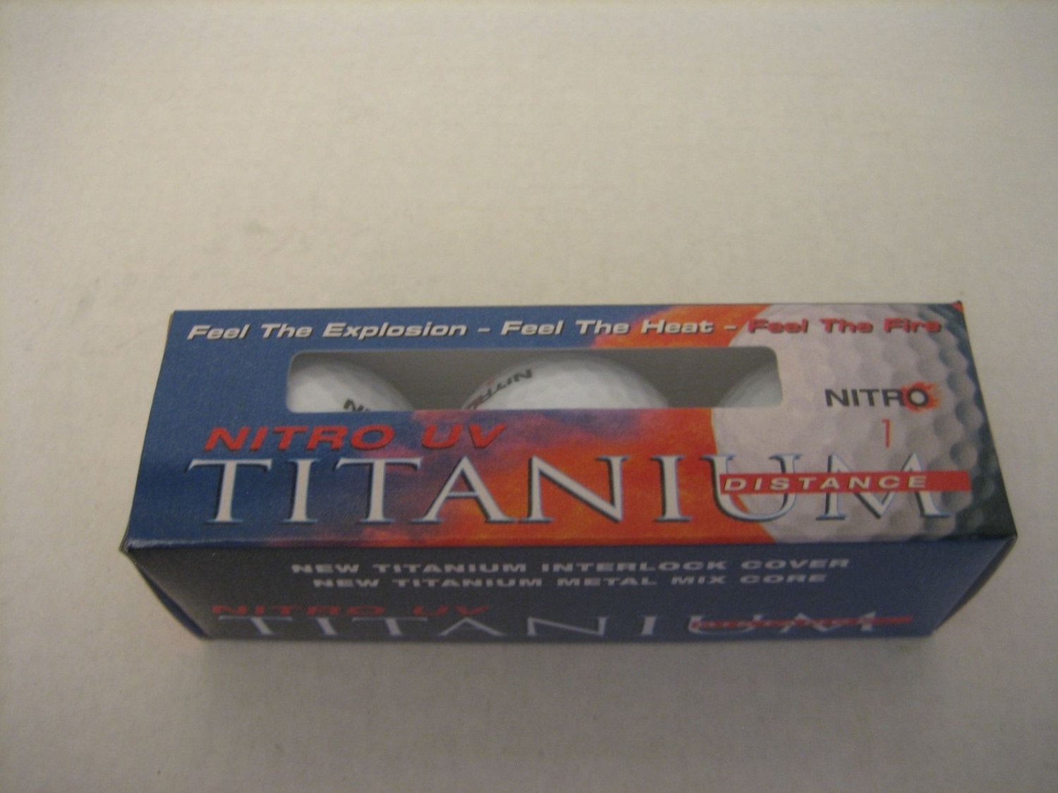 Nitro 1 Nitro UV Titanium Distance Golf Balls Package 3 Golf Balls New Package