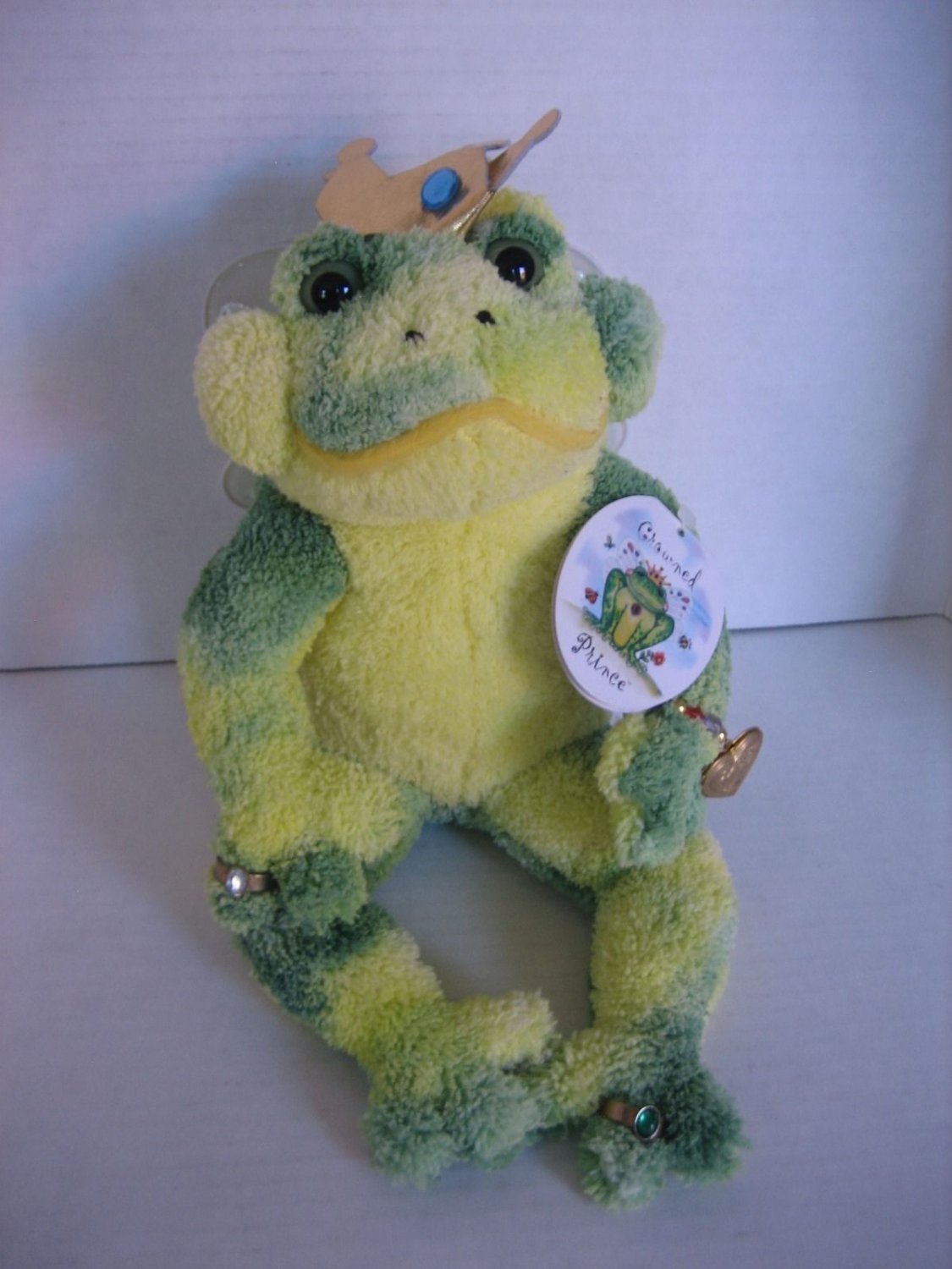 Aurora Filbert Crowned Prince Multi Green Frog Angel Plush Stuffed Animal NWWT