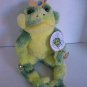 Aurora Filbert Crowned Prince Multi Green Frog Angel Plush Stuffed Animal NWWT
