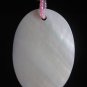 Fashion Jewelry Tan Leather Adjustable Cord & Oval Mother of Pearl Necklace New