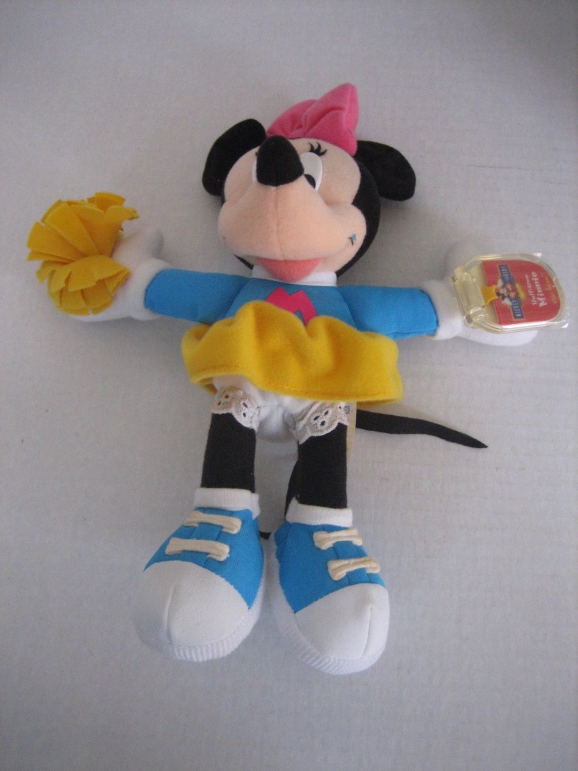 Vintage Disney Half Time Minnie Mouse Star Beanie Stuff Animal Plush Pre-Owned