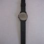 Geneva Women's Rhinestone Round Face Black Rubber Fashion Wrist Watch Pre-Owned
