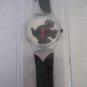 Disney Mickey Mouse Clear & Black Band Wristwatch Needs New Battery Pre-Owned