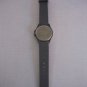 Geneva Women's Rhinestone & Zebra Round Face Grey Rubber Wrist Watch Pre-Owned