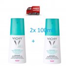 2x Vichy Deodorant Extreme Fresh Spray 100ml