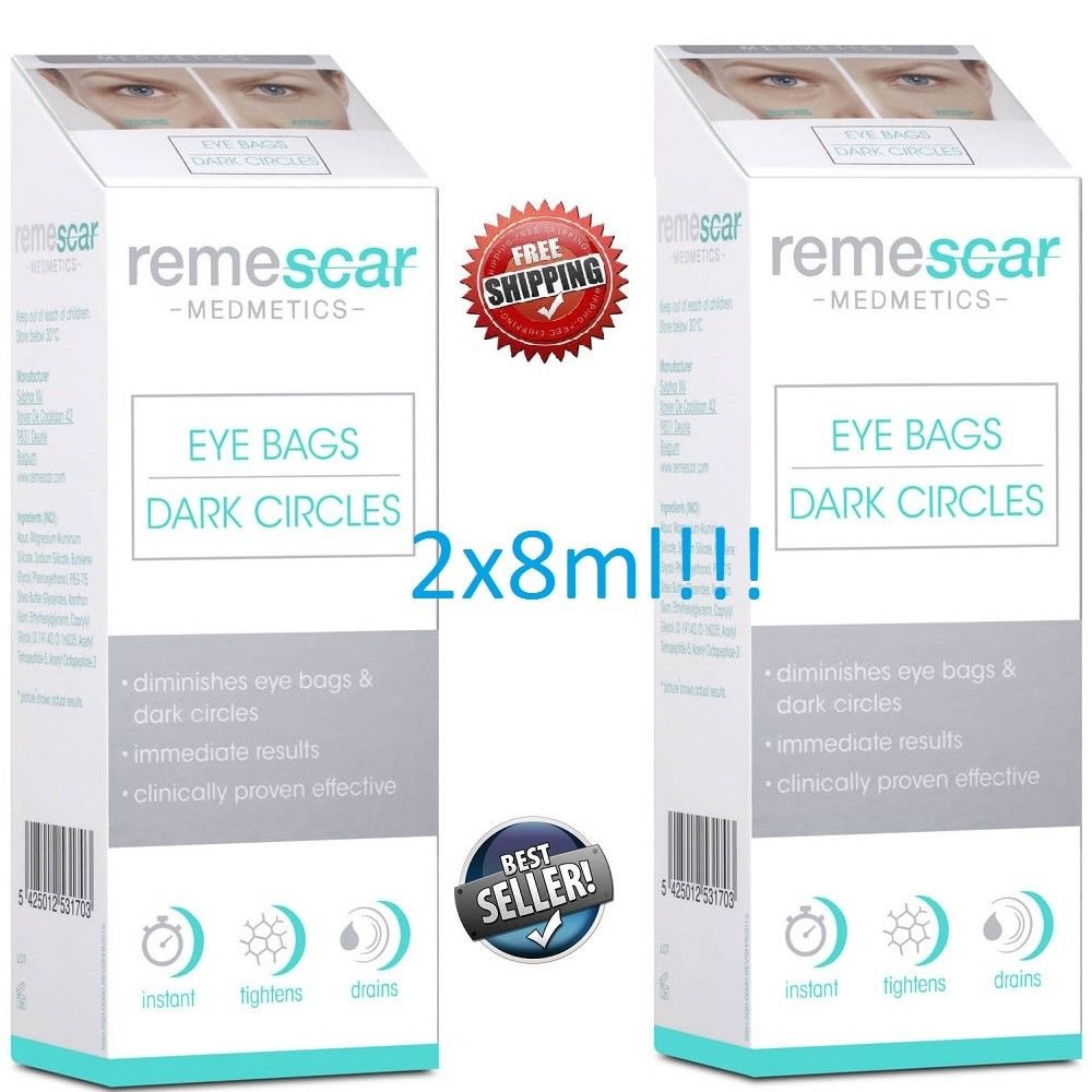 REMESCAR Cream for Eye Bags & Dark Circles Remove 2x8ml GUARANTEED