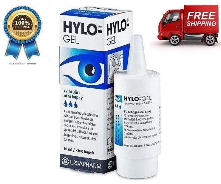 Ursapharm Hylo Gel 10ml , LUBRICANT eye drops with Sodium ...