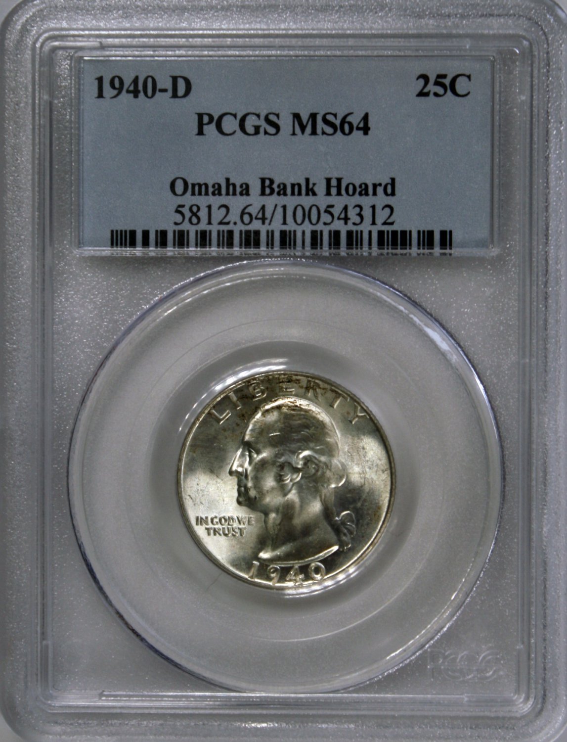 1940 D Washington Quarter Omaha Bank Hoard