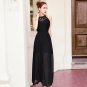 Women Korean Version Summer RetroTemperament Slit Hanging Neck Chiffon Dress