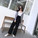 Women  Korean High Waist Wild Color Hanging Trousers Casual Pants