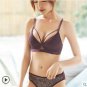 Women Sexy Lace Sweet Rimless Bra with Anti-Sagging Underwear Set