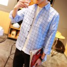 Men's Long Sleeved Summer Floral Shirt Slim Casual Plus Size Collared Shirt