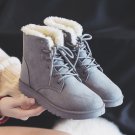 Women Korean Fashion Suede Round Head Martin Snow Boots