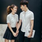 Men's Korean Sweet Trend Embroidered Pointed Collar Shirt Plus Size