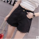 Women Korean Trend High Waist Denim Wide Leg Hot Shorts