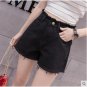 Women Korean Trend High Waist Denim Wide Leg Hot Shorts