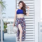 Women Hot Trend Sexy Three Piece Split Skirt and Boxer Bikini Swimsuit