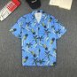 Men's  Korean  Summer Youth Pop Style  Loose Beach Flower Print Shirt