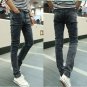Men's Korean Youth Pop Style Middle Waist Straight Slim Denim Pants