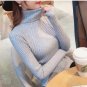 Women Korean Fashion Hedging Style Top Slim Fit Pullover Longsleeve