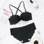 Women V Type Sexy Bow Bra Style Seemless Underwear Set