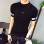 Men's Korean Trend Youth Pop Tight Fitting High Collar TShirt