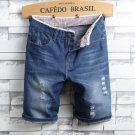 Men's  Youth Pop Denim Stone Washed Losse Straight Trend Pants