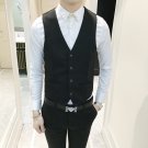 Men's  Plus Size Formal Vest  Slim Fit V neck Business Suit