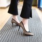 Women Korean Fashion Deep Mouth Suede Pointed Stilleto