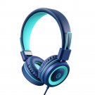 Kids Headphones On-Ear Headphones On-Ear Headset for Children 3.5mm Jack Navy