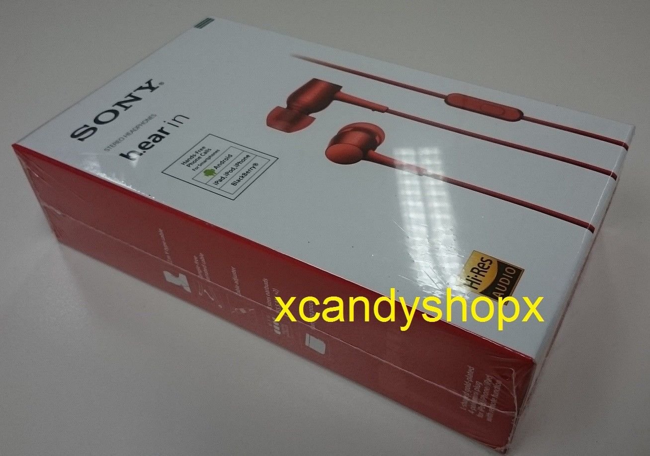 AUTHENTIC SONY MDR-EX750AP h.ear in High-Resolution In-Ear headphone (red)