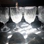 Set of 4 heavy Lead Crystal cut Wine Glasses clear like new condition