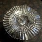 Scalloped pressed clear glass nut dish plate