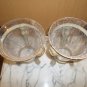 2 Shabby & Chic cast iron stands and Crackle glass candleholders/votives