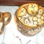 3 Piece vintage set of Japan ceramic floral pattern Sugar, Creamer and Canister