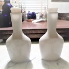 2 Vintage White Milk Glass Bottles. VG. Condition, Collectible