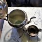 Antique Silverplated F B Rodgers Coffee/Teapot with matching creamer. 1800s