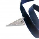 Triangle choker necklace with zircons