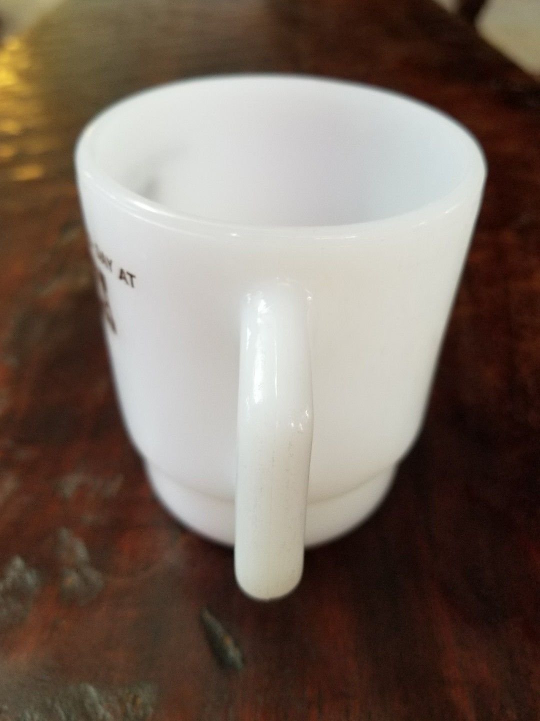 Vintage Bonanza FIRE KING Milk Glass Coffee Mug * Every day is Fathers ...