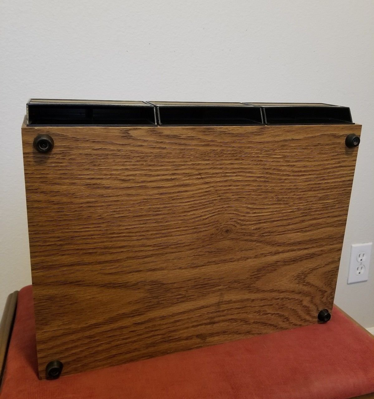 Audio Cassette 36 Tape Storage Case Rack Holder 3 Drawer Organizer Faux