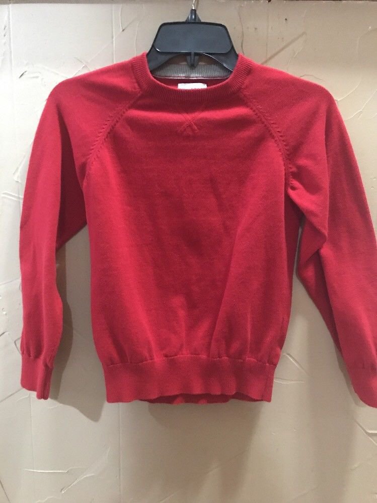 Boys Size Large 10/12 Red Sweater