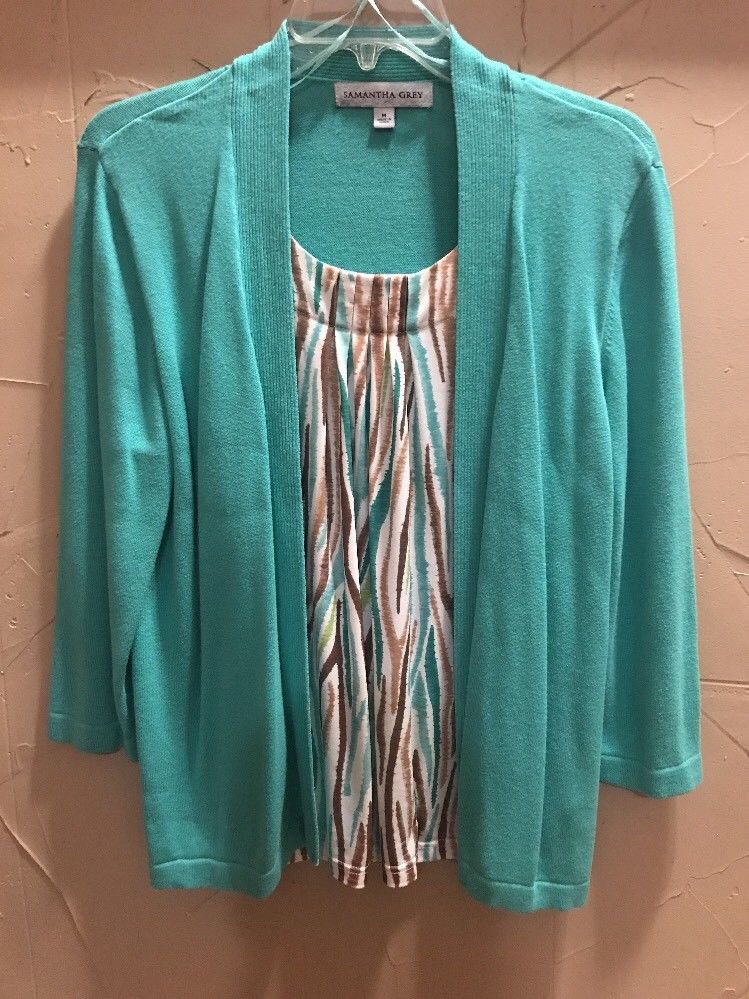 cardigan with shirt attached