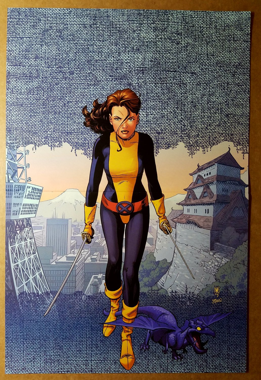 X Men Kitty Pryde Lockheed Marvel Comics Poster By Paul Smith