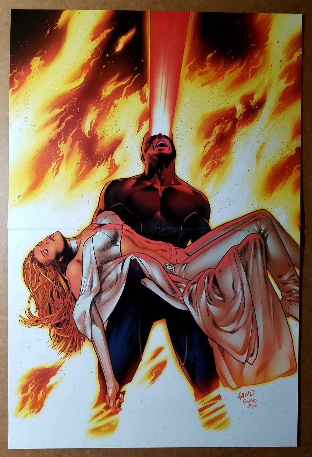 Cyclops Emma Frost X-Men Marvel Comics Poster by Greg Land