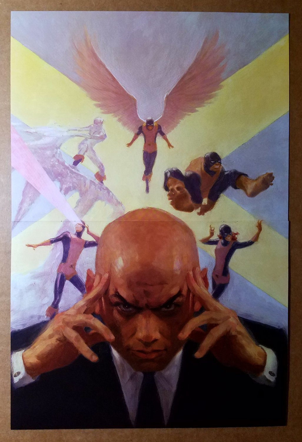Original X-Men Mythos Prof X Angel Marvel Comics Poster by Paolo Rivera