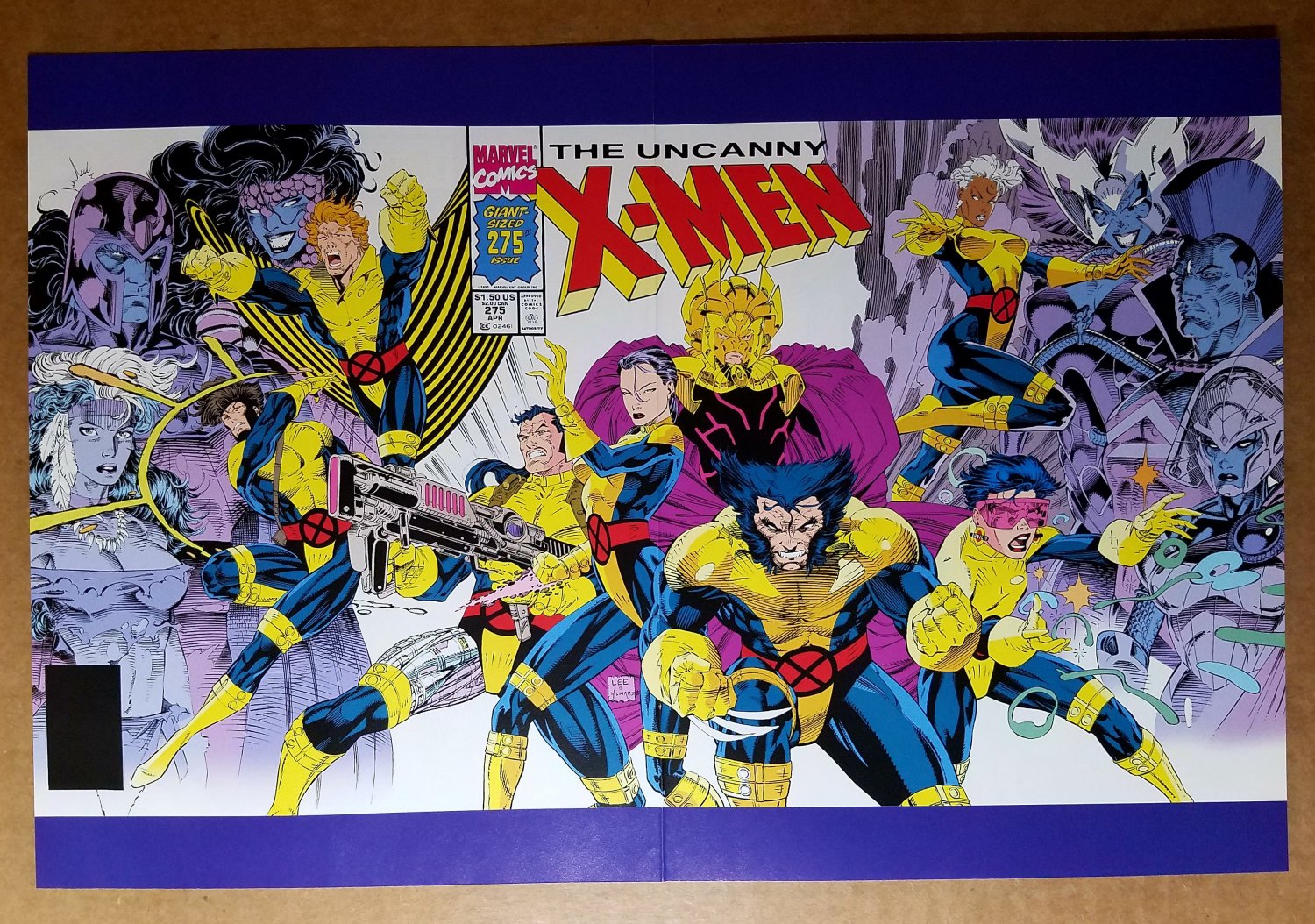 Uncanny X-Men Storm Wolverine Gambit Cable Psylocke Marvel Comics Poster Jim  Lee